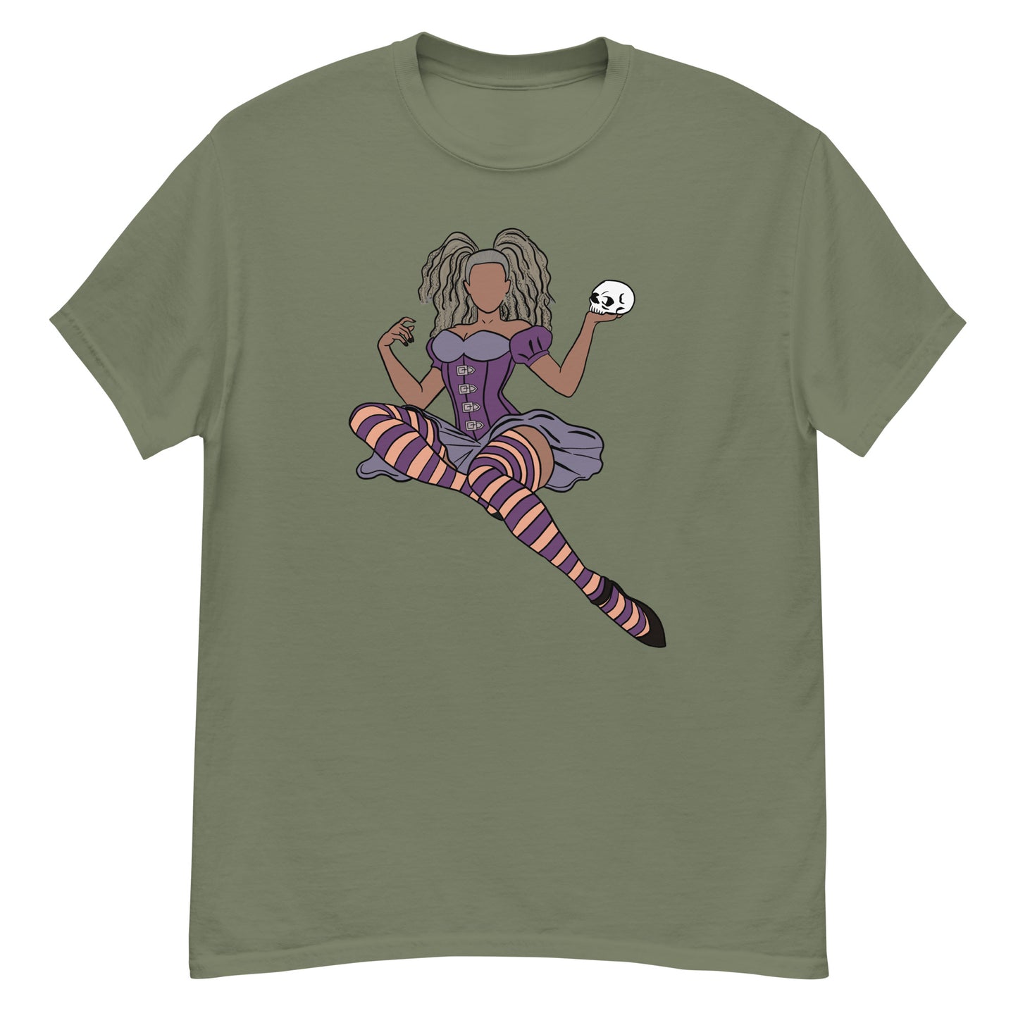 Pin-up T-Shirt Featuring Millie, Our Adorable Goth Girl