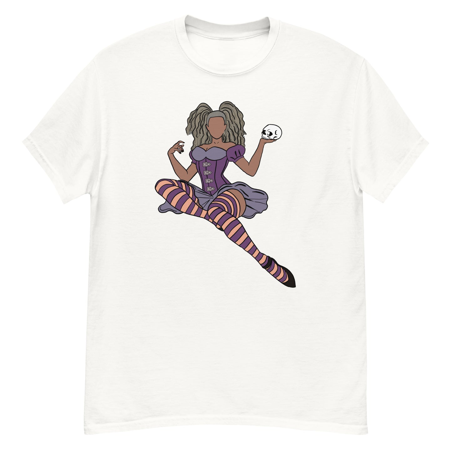 Pin-up T-Shirt Featuring Millie, Our Adorable Goth Girl