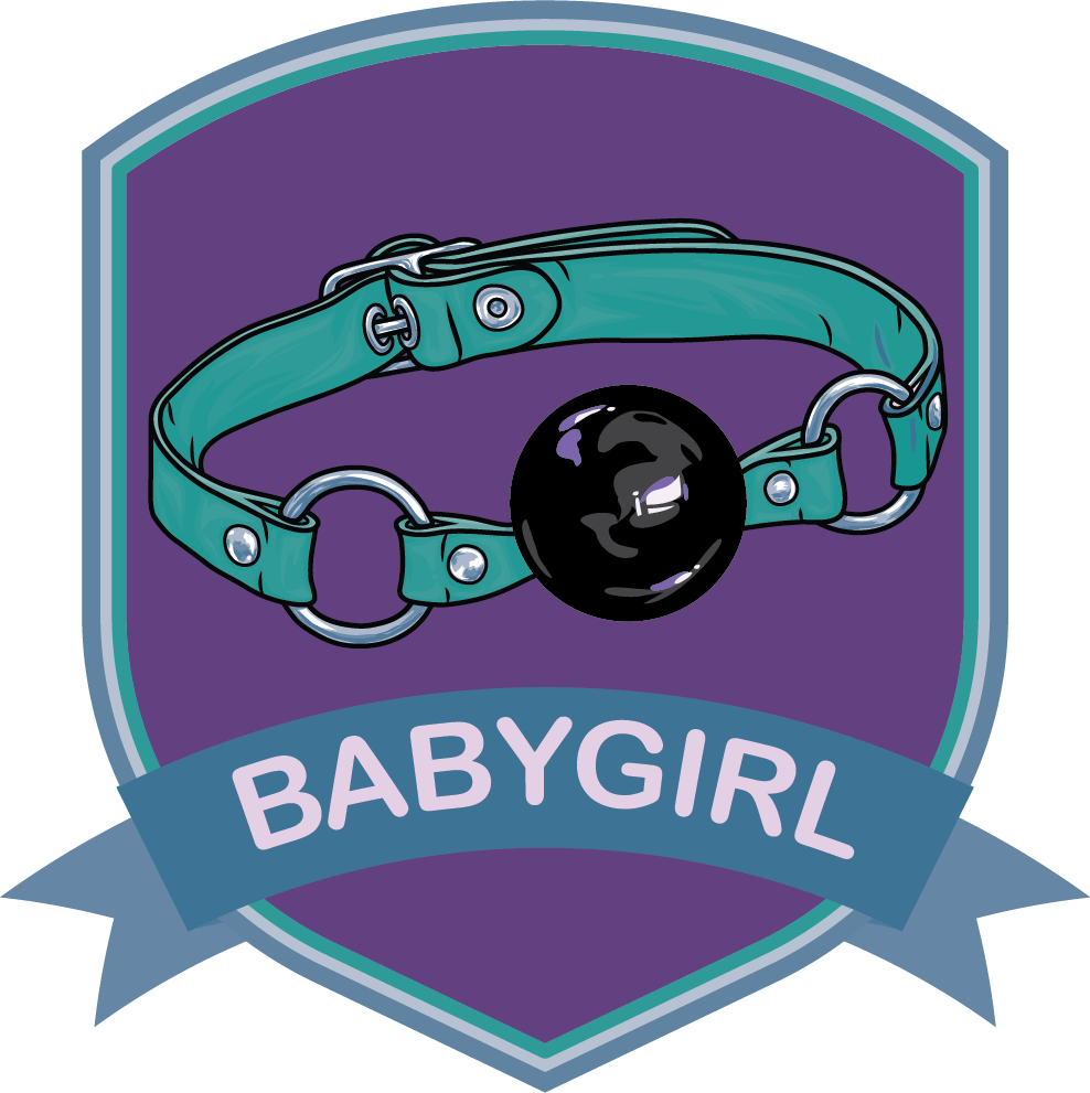 Babygirl Merit Badge Sticker in Goth Colors