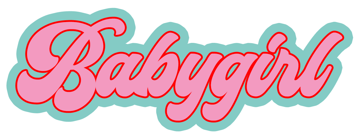 Who's the babygirl?  You are!   So grab this adhesive vinyl die-cut sticker and tell the world! Measures approx. 4" wide by 1.5" tall.