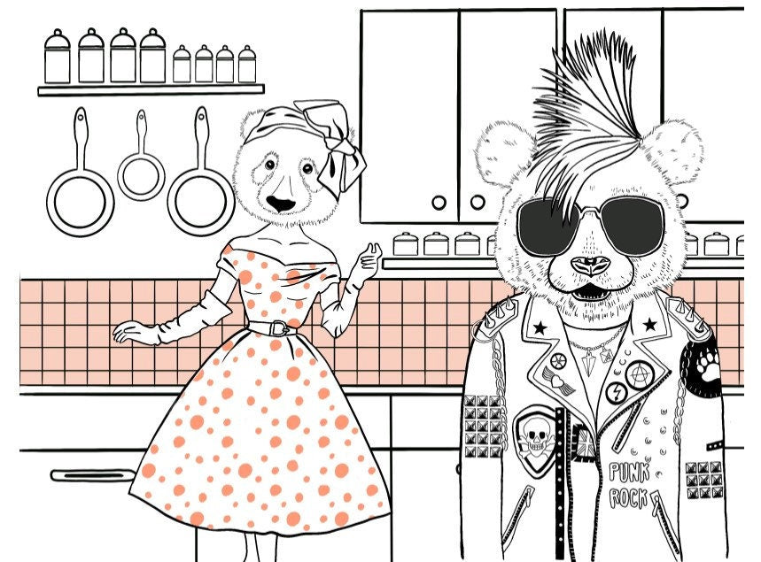 Humanimals: A Romp Through Pet Play adult coloring book