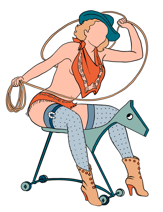 Charlie pin-up sticker