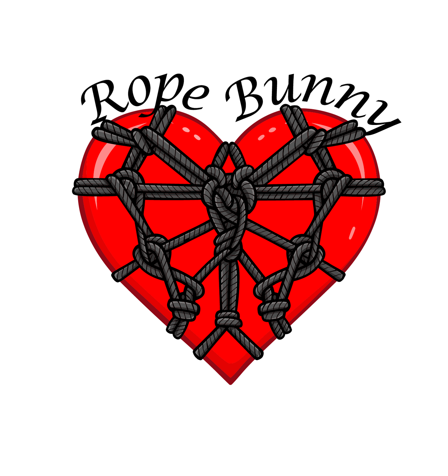 Give your Rope Bunny this die-cut sticker to show your appreciation. Measures approx. 3" wide by 3" tall. Made from adhesive vinyl.  