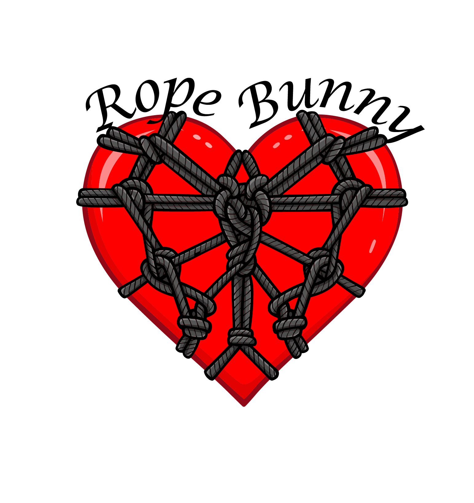 Give your Rope Bunny this die-cut sticker to show your appreciation. Measures approx. 3" wide by 3" tall. Made from adhesive vinyl.  