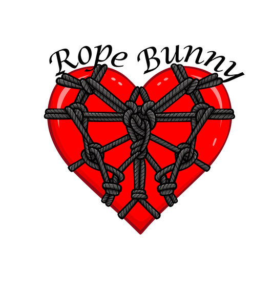 Give your Rope Bunny this die-cut sticker to show your appreciation. Measures approx. 3" wide by 3" tall. Made from adhesive vinyl.  